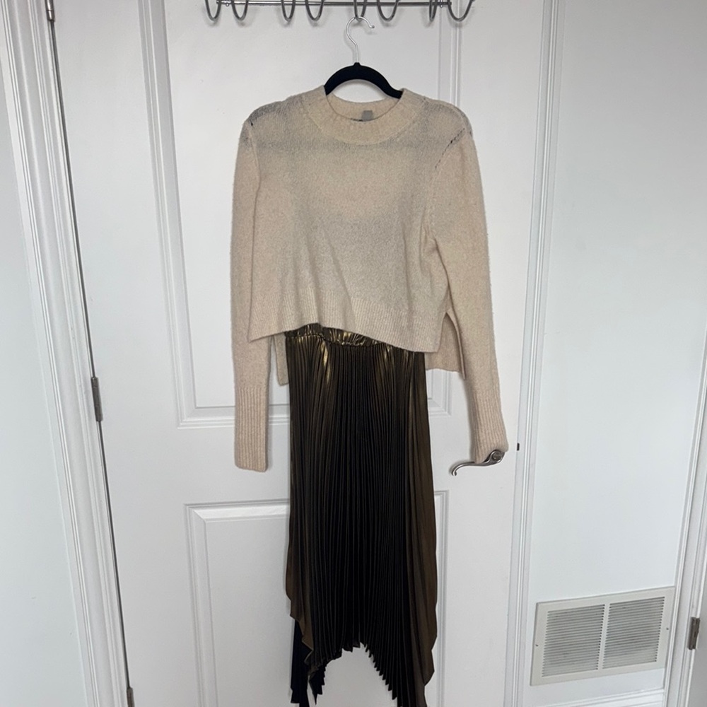 Allsaints sweater combo dress